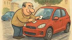 Ανέκδοτο: Όταν βαριέμαι, βάζω χαρτάκια σε παρμπρίζ