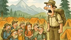 Ανέκδοτο: Ορειβατική ομάδα 100 ατόμων ξυπνά 90