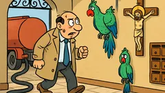 Ανέκδοτο: Ο διαχειριστής κρεμάει τον παπαγάλο