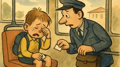 Ανέκδοτο: Ένα παιδί κλαίει στο λεωφορείο