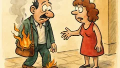 Ανέκδοτο: Καλέ, πήρε φωτιά το τσαντάκι σου!