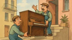Ανέκδοτο: Δύο εργάτες ανεβάζουν πιάνο σε πολυκατοικία