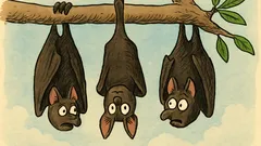 Ανέκδοτο: Τρεις νυχτερίδες κρέμονταν από κλαδί