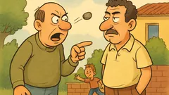 Ανέκδοτο: Ο γιος σας πέταξε πέτρα...