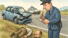 Ανέκδοτο: Γίνεται τροχαίο και ο χωροφύλακας κολλάει