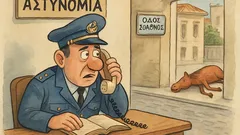 Ανέκδοτο: Είναι σ’ ένα αστυνομικό τμήμα…
