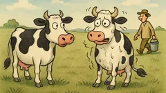 Ανέκδοτο: Δύο αγελάδες βοσκούν αμέριμνες