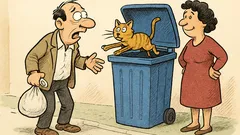 Ανέκδοτο: Πήγα να πετάξω σκουπίδια, πετάχτηκε γάτα