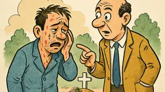 Ανέκδοτο: Κάποιος γεμάτος γρατζουνιές πάει κλαίγοντας