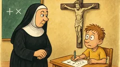 Ανέκδοτο: Ο πιτσιρικάς βλέπει το «συν» στον τοίχο