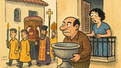 Ανέκδοτο: Η γυναίκα τον στέλνει στην εκκλησία
