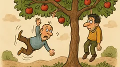 Ανέκδοτο: Δύο τρελοί κρέμονται σε μηλιά