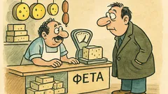 Ανέκδοτο: Βάλε μου μισό κιλό φέτα…