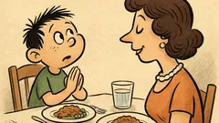 Ανέκδοτο: «Τοτό, προσεύχεσαι πριν το φαγητό;»