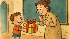 Ανέκδοτο: Δασκάλα ανοίγει δώρο που στάζει…