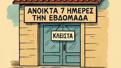 Ανέκδοτο: Ανοιχτά 7 μέρες, Κυριακές κλειστά