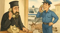 Ανέκδοτο: Ο εφημέριος τηλεφωνεί στην αστυνομία...