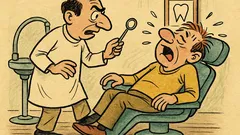 Ανέκδοτο: Στον οδοντίατρο, ο ασθενής ουρλιάζει πρόωρα