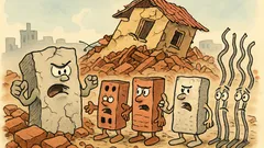 Ανέκδοτο: Μετά τον σεισμό, τσακώνονται τα υλικά