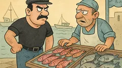 Ανέκδοτο: Ο τύπος κατεβαίνει στην ιχθυόσκαλα