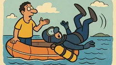 Ανέκδοτο: Γιατί οι δύτες πέφτουν ανάσκελα;