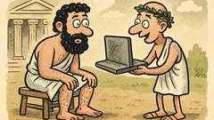 Ανέκδοτο: Λέει ο παππούς «Να ένα λάπτοπ»