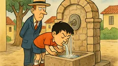 Ανέκδοτο: Ο Τοτός πίνει νερό στη βρύση