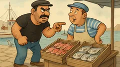 Ανέκδοτο: Κατεβαίνει βαρύμαγκας στην ιχθυόσκαλα