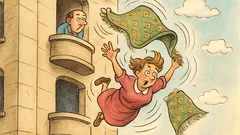 Ανέκδοτο: Γυναίκα τινάζει χαλί από 15ο όροφο