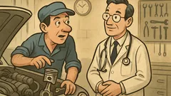 Ανέκδοτο: ένας μηχανικός αυτοκινήτων αλλάζει πιστόνι