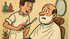 Ανέκδοτο: Ο βοηθός του κουρέα ρωτάει πελάτη