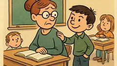 Ανέκδοτο: Μπαίνει ο μικρός Γιαννάκης στην τάξη και...