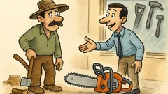 Ανέκδοτο: Μια φορά κατέβηκε ξυλοκόπος για μηχανάκι