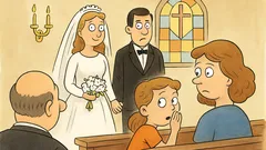 Ανέκδοτο: Ένα κοριτσάκι σε γάμο ρωτά