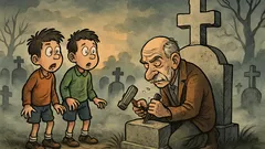 Ανέκδοτο: Δυο πιτσιρικάδες μπαίνουν στο νεκροταφείο