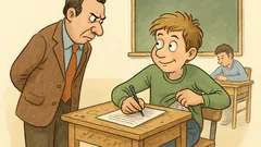 Ανέκδοτο: Μπαίνει μαθητής στο τεστ με σκονάκια