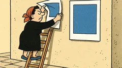 Ανέκδοτο: Την έστειλα να κρεμάσει δυο αφίσες