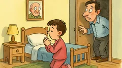 Ανέκδοτο: Ο πατέρας ακούει τον γιο να προσεύχεται…