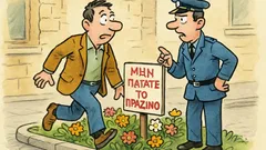 Ανέκδοτο: Ο Τάκης κόβει δρόμο απ’ το παρτέρι