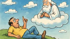 Ανέκδοτο: Ένας άντρας μιλάει με τον Θεό