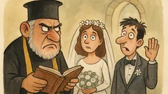 Ανέκδοτο: Σε έναν γάμο ο παπάς ρωτάει...