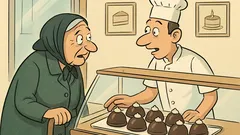 Ανέκδοτο: Γιαγιά σε ζαχαροπλαστείο...