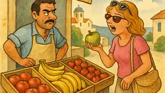 Ανέκδοτο: Μια Ελληνοαμερικανίδα πάει στον μανάβη