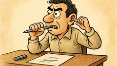 Ανέκδοτο: Άρχισε να δαγκώνεις νευρικά το στυλό σου