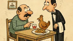 Ανέκδοτο: Γκαρσόν, ψήστε λίγο παραπάνω το κοτόπουλο