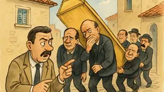 Ανέκδοτο: Ένας βλέπει φέρετρο γερμένο στο πλάι