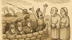 Ανέκδοτο: Σε μια μάχη σκοτώνεται ένας φαντάρος