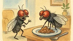 Ανέκδοτο: Δυο μύγες συζητούν στο τραπέζι