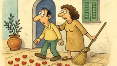 Ανέκδοτο: Βγες λίγο, θα βάλω σκούπα σήμερα