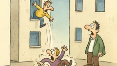 Ανέκδοτο: Όταν πέφτεις από τον 100ό όροφο...